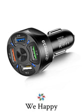 We Happy 4 Ports USB Car Charger For Fast Charging Travel Tool