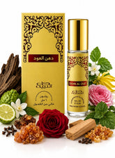 Nabeel Dahn Al Oud alcohol-free roll-on perfume oil 6ml with box and oud, rose and sandalwood notes