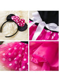 We Happy Polka Dot Tutu Princess Dress Sleeveless Birthday Party Carnival Pageant Clothes