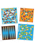 10 in 1 Classic Board Games Set for Kids & Family – Snakes & Ladders, Ludo, Chess, Checkers, Chinese Checkers, Backgammon & More – Educational Strategy Game Kit for Brain Development, Indoor Fun Toy