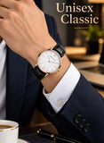 Hannah Martin unisex classic watch on man's wrist