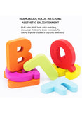 34 Pieces Wooden Learning ABC Puzzle, Early Education Activity Alphabet Board Toy for Toddlers
