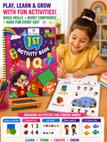 We Happy 1st IQ Activity Book for Kids Age 3+ – Early Learning, Shapes, Counting, Matching, Patterns, Memory & Logic Activities
