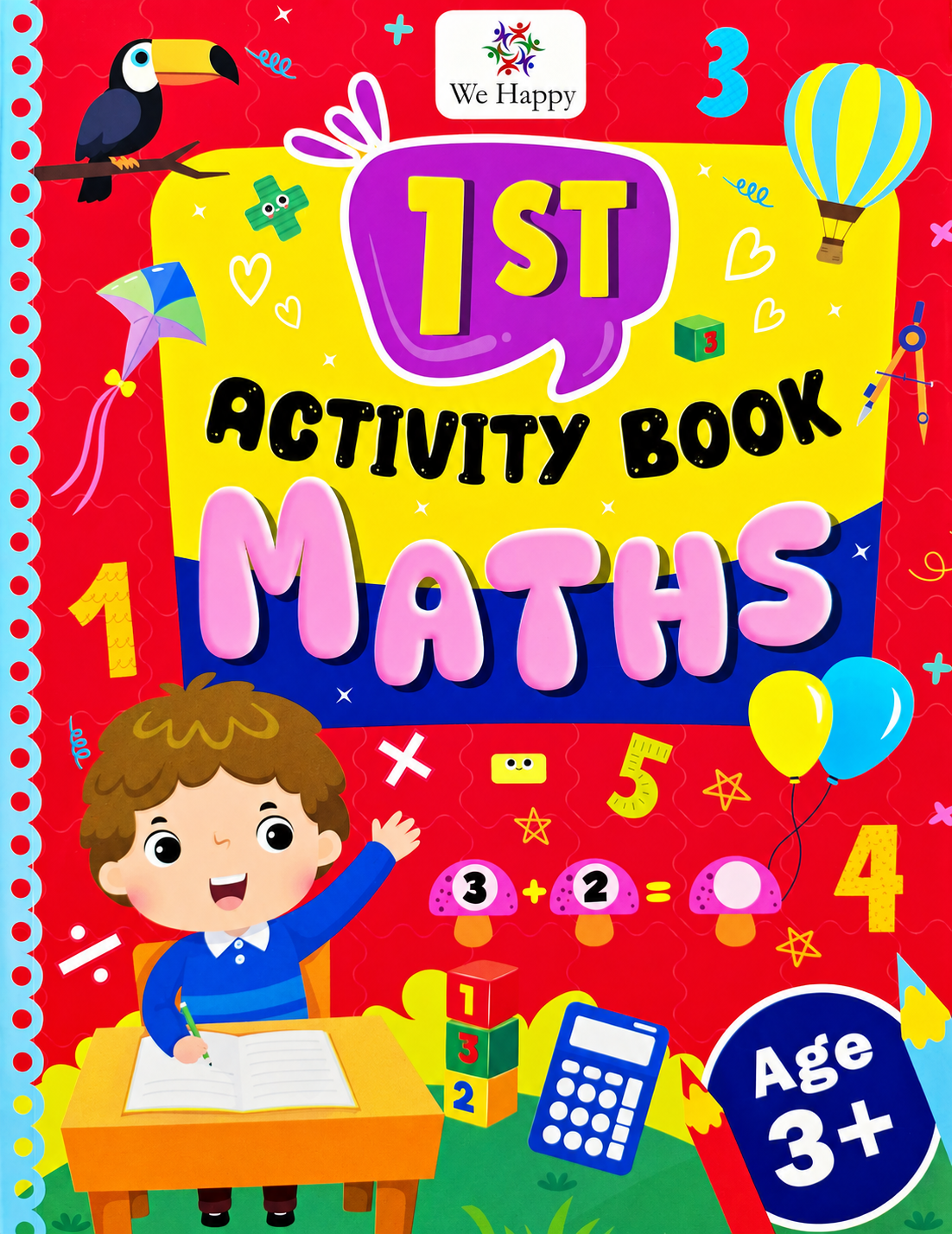 We Happy 1st Maths Activity Book Age 3+ – Early Learning Numbers, Counting, Shapes & Patterns