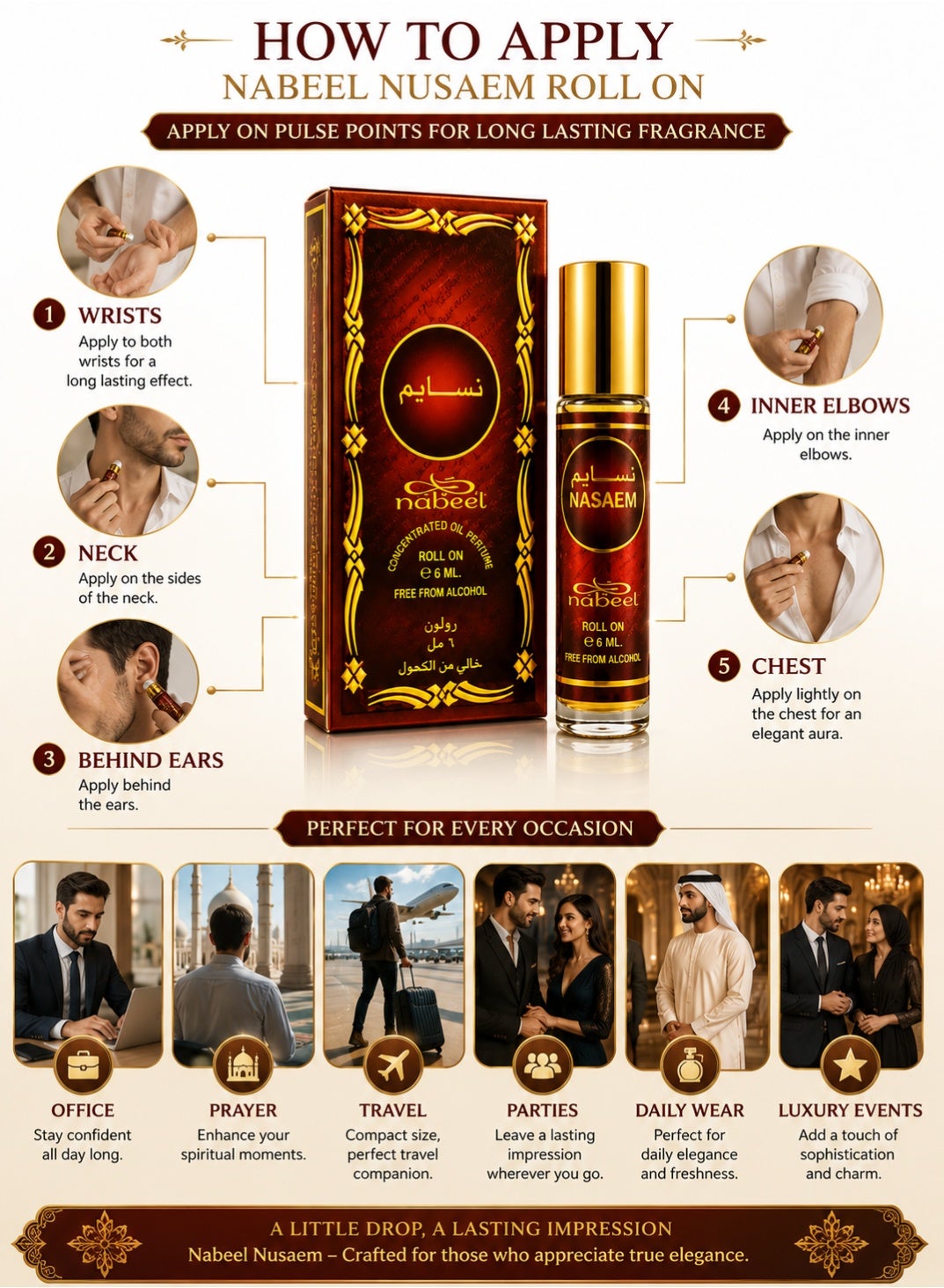 Nabeel Nasaem Alcohol-Free Roll-On Perfume Oil 6ml - 1 Pack - photo 7