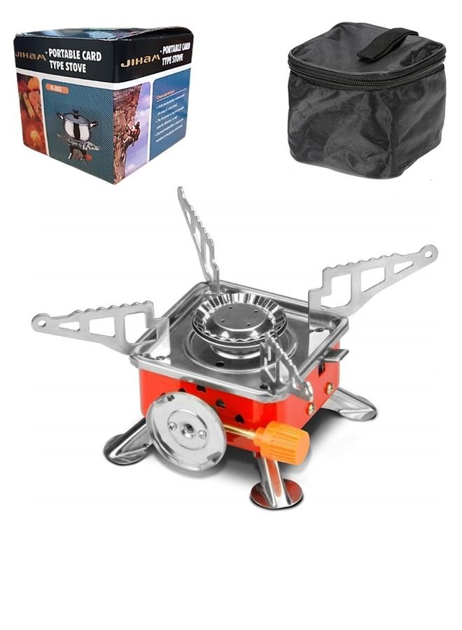 JIHAM Portable Camping Mini Gas Stove with Storage Bag