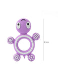 We Happy Turtle Baby Teether Toy, Silicone Teething Pain Relief Animal Infant Chew Tool, BPA Free, Dishwasher and Fridge Safe
