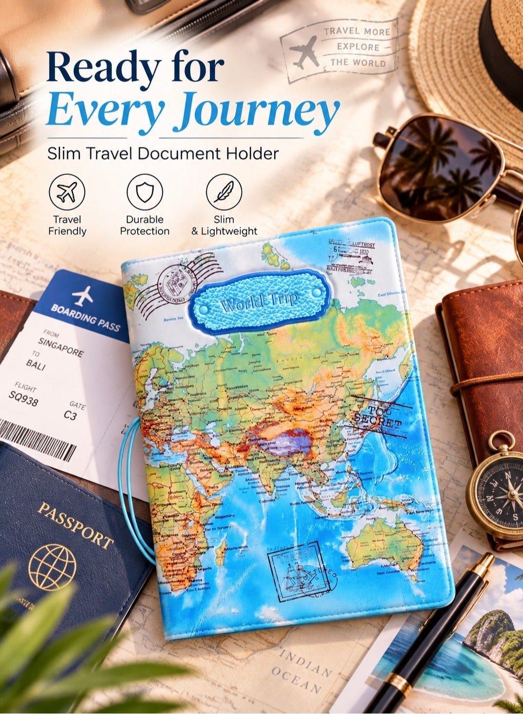World Trip Passport Cover