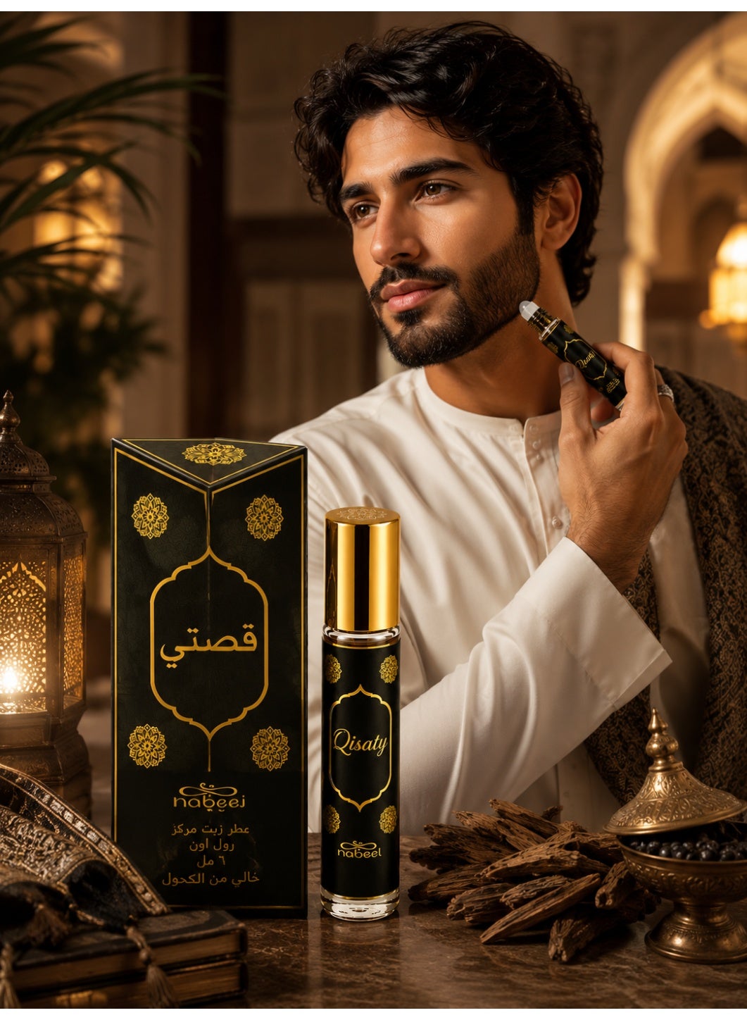 Nabeel Qisaty Alcohol-Free Roll-On Perfume Oil 6ml - 4 Pack - photo 2