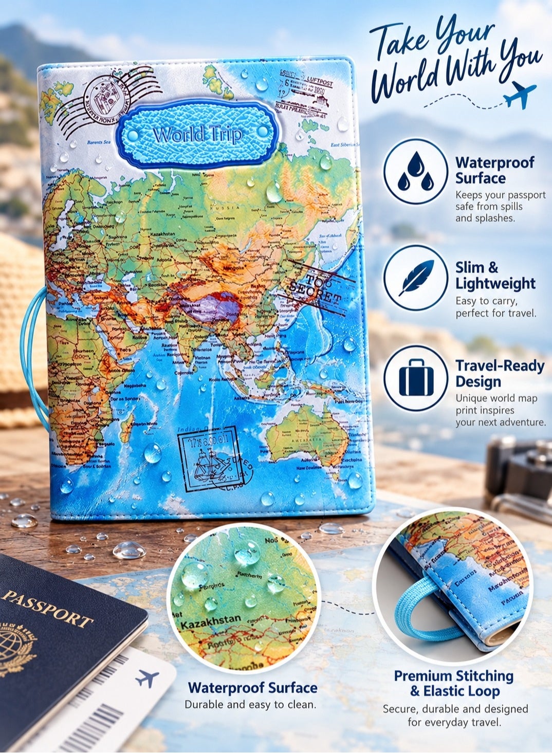 World Trip Passport Cover