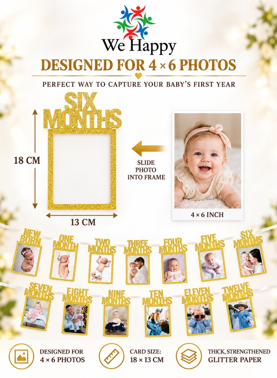 Golden newborn to 12 months baby photo banner - photo 6