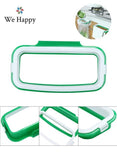 We Happy Plastic Garbage Trash Bag Holder Over Door Hanging Bin Ideal for Kitchen Cabinets Doors Cupboards