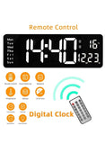 We Happy Smart Wall Clock with Remote Control Multifunctional for Modern Living Crafting Home Decor Time, Date, and Temp in Style