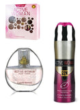 Chris Adams Active Woman Gift Set Energetic Long-Lasting Fragrance with 80 ML Perfume Spray and 200 ML Deodorant for Confident Women