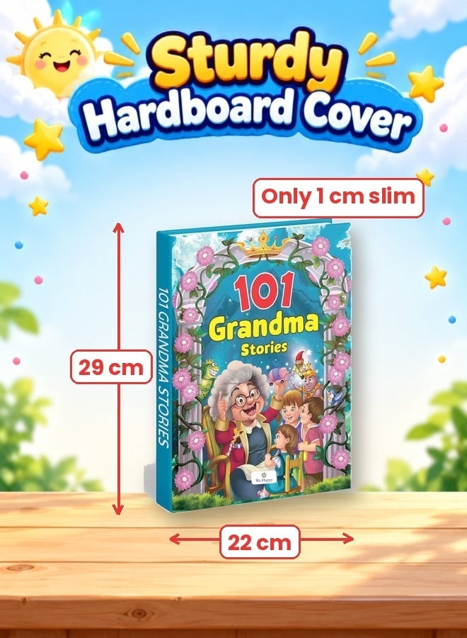 We Happy 101 Grandma Stories - sturdy hardboard cover 29 x 22 x 1 cm