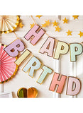 We Happy Happy Birthday Colorful Macaron Party Decoration Banner