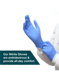 Nitrile Disposable Latex and Vinyl Free Blue Gloves 100 Pcs