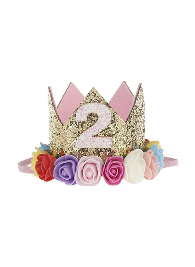 We Happy 2nd Birthday Glitter Crown Headband – Party & Photoshoot Prop