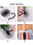 We Happy 20-Piece 360 Degree Rotating Tie Hanger Belt Holder