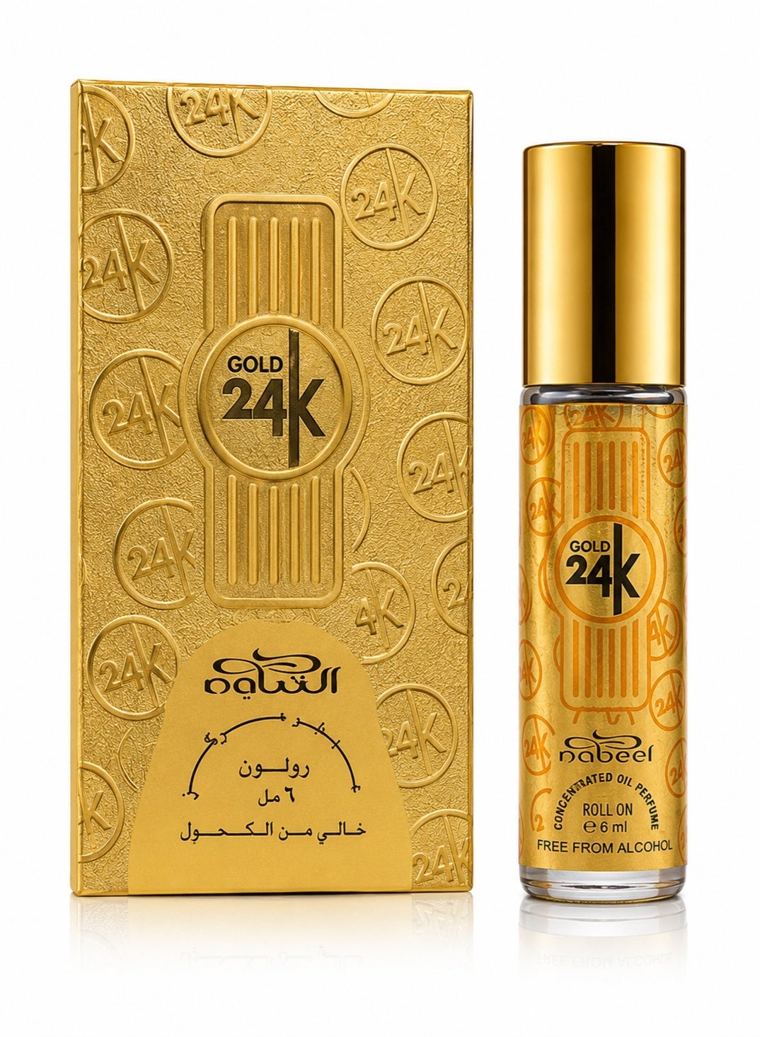 Nabeel Gold 24K Alcohol-Free Roll-On Perfume Oil 6ml - 1 Pack - photo 2