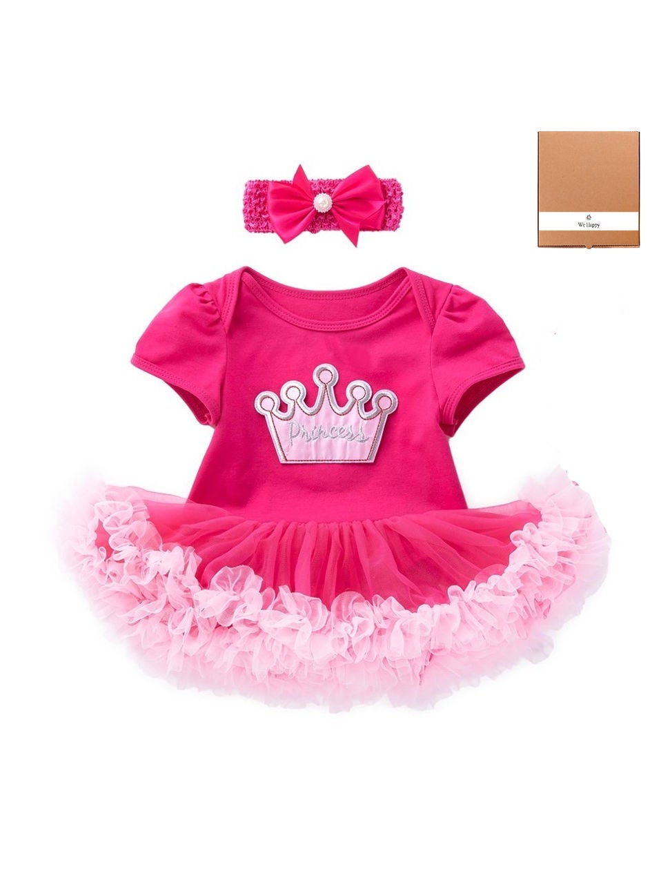 We Happy Baby Girl Princess Tutu Dress - Hot Pink