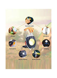 We Happy Amazing Travel Survival Tool With LED Flash Light Cutter Lighter Hammer Screw Driver Opener Keychain