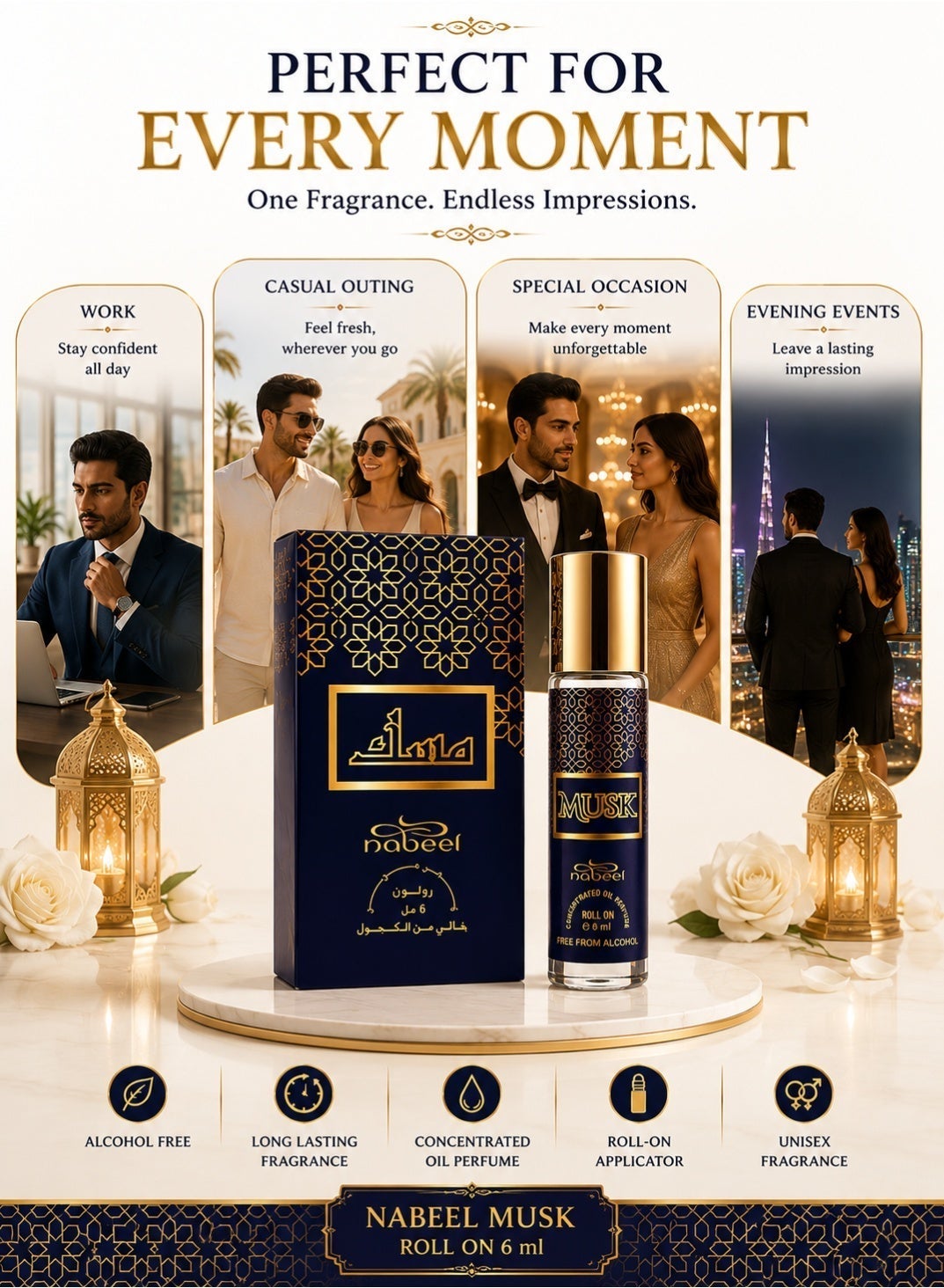 Nabeel Musk Alcohol-Free Roll-On Perfume Oil 6ml - 2 Pack - photo 6