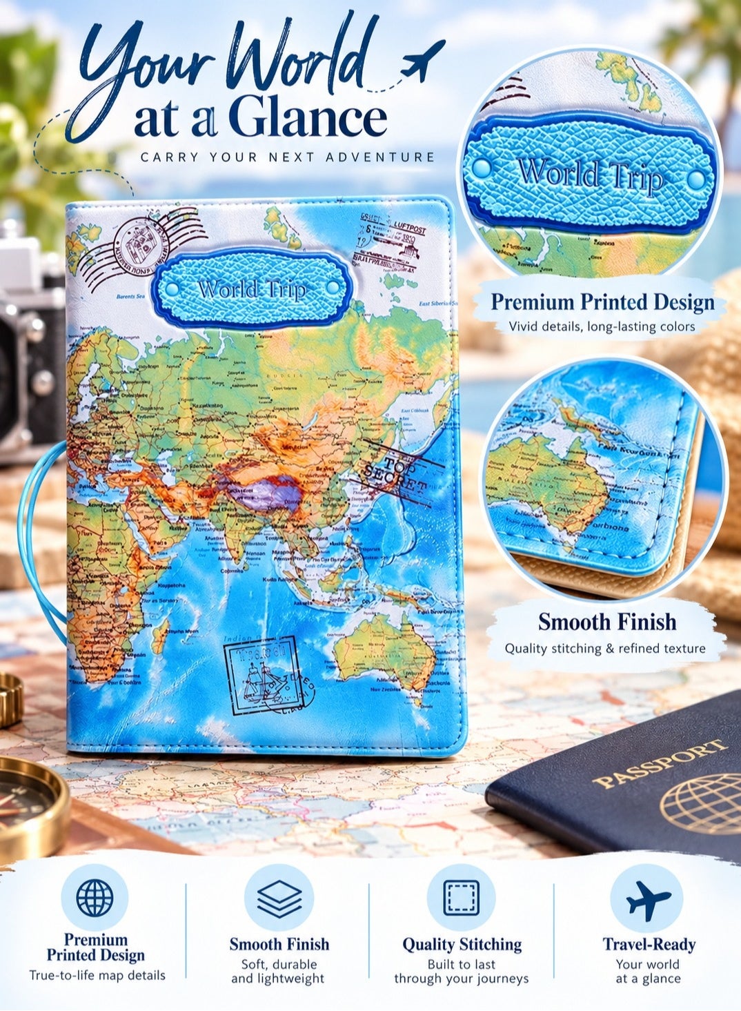 World Trip Passport Cover