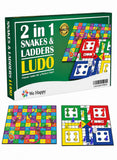 We Happy 2 in 1 Snakes & Ladders & Ludo Board Game | Family Board Game for Kids & Adults | Educational Indoor Game | Travel-Friendly Classic Fun Game Set