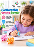We Happy 6 Pcs Silicone Pencil Grips for Kids – Writing Practice & Hand Posture Training