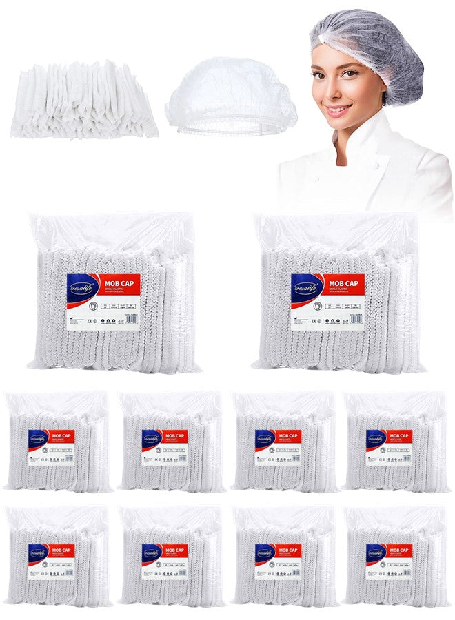 Gesalife Disposable Shower Caps Non Woven Mob Cap Hair Net, 19 Inch, Pack of 100 Pcs
