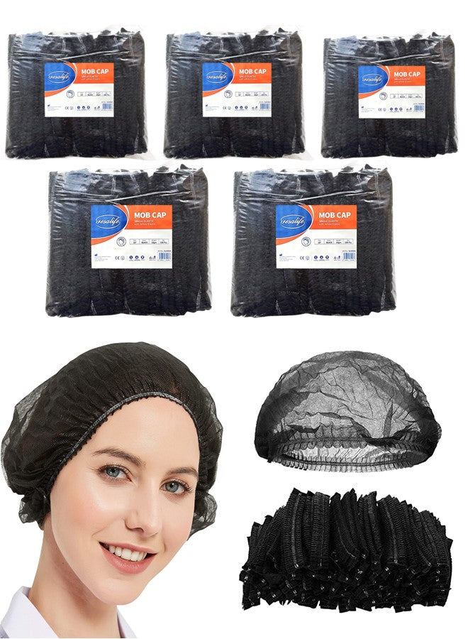 Gesalife Disposable Shower Caps Non Woven Mob Cap Hair Net, 19 Inch, Pack of 100 Pcs
