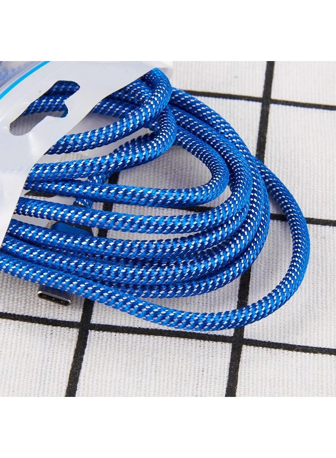 Mobile Charging Cable USB to C Type, Nylon Braided Sync, Charge and Data Transfer Wire, Compatible with Smartphones, Tablets, Power Banks (Comes in Assorted Colors and size)
