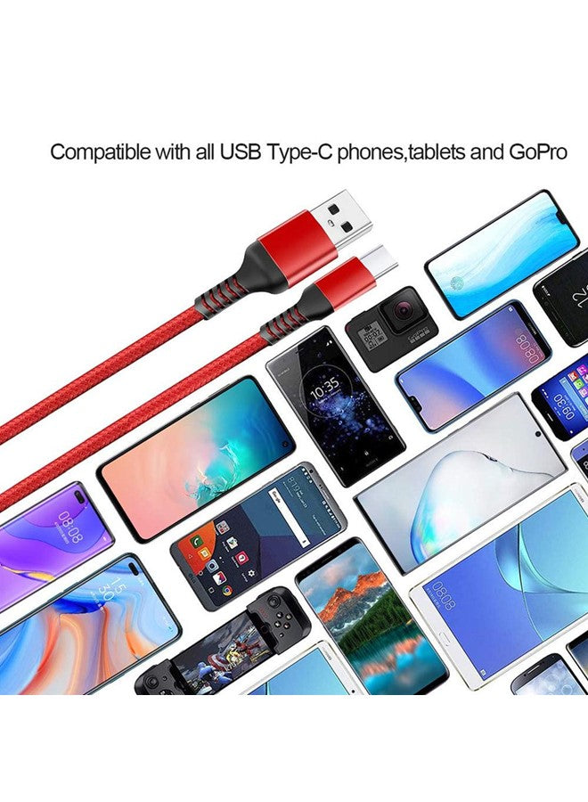 Mobile Charging Cable USB to C Type, Nylon Braided Sync, Charge and Data Transfer Wire, Compatible with Smartphones, Tablets, Power Banks (Comes in Assorted Colors and size)