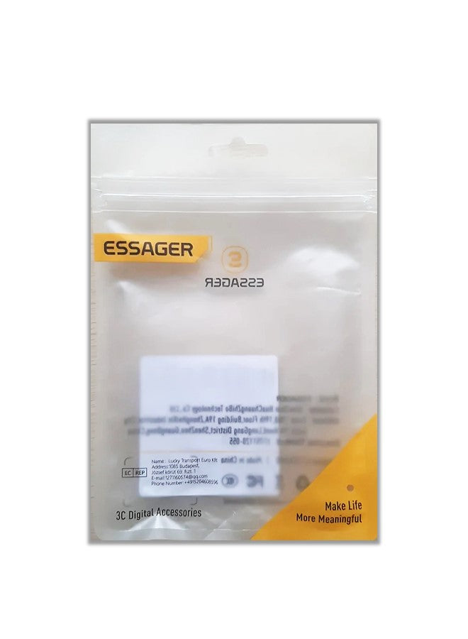 ESSAGER Mobile Fast Charging Cable C Type 100W, Nylon Braided  5A Super Fast Charging USB C to USB C, Compatible with Smartphones, Tablets, Laptops, Power Banks
