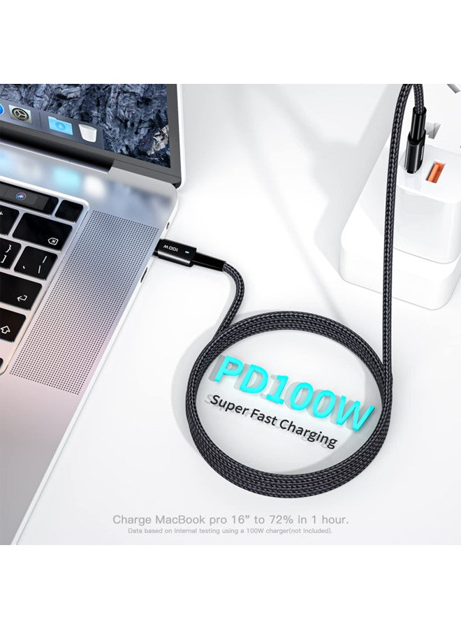 ESSAGER Mobile Fast Charging Cable C Type 100W, Nylon Braided  5A Super Fast Charging USB C to USB C, Compatible with Smartphones, Tablets, Laptops, Power Banks
