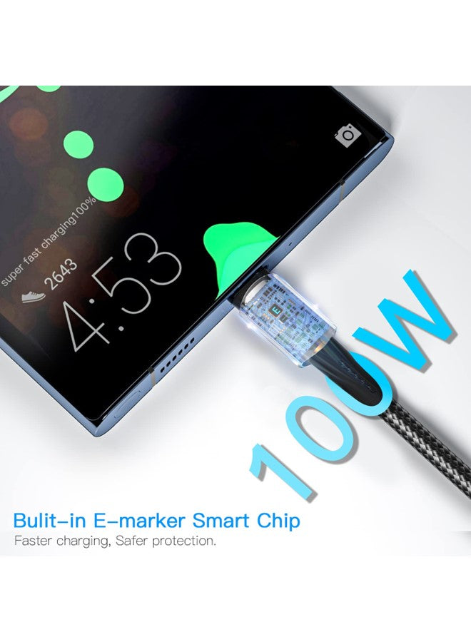 ESSAGER Mobile Fast Charging Cable C Type 100W, Nylon Braided  5A Super Fast Charging USB C to USB C, Compatible with Smartphones, Tablets, Laptops, Power Banks