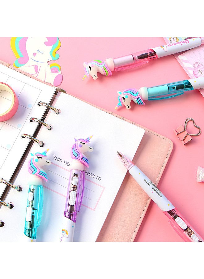 Unicorn Light Pen for Kids – Cute LED Ballpoint Pen for Girls, School Stationery Gift, Multicolor Unicorn Pens with Smooth Ink, Fun Writing Toy for Birthday, Party Favor, Return Gift