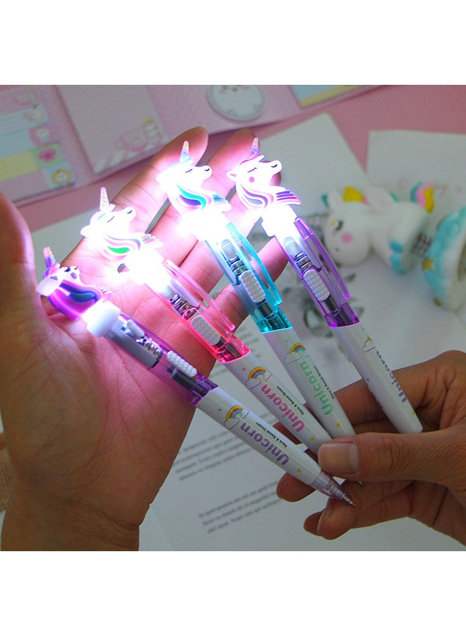 Unicorn Light Pen for Kids – Cute LED Ballpoint Pen for Girls, School Stationery Gift, Multicolor Unicorn Pens with Smooth Ink, Fun Writing Toy for Birthday, Party Favor, Return Gift