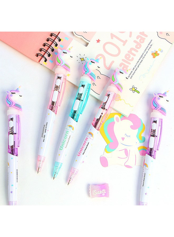 Unicorn Light Pen for Kids – Cute LED Ballpoint Pen for Girls, School Stationery Gift, Multicolor Unicorn Pens with Smooth Ink, Fun Writing Toy for Birthday, Party Favor, Return Gift