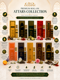 Nabeel 10-Piece Roll-On Attar Collection 6 ML – Handpicked Variety of Oud, Musk, Floral & Oriental Perfume Oils