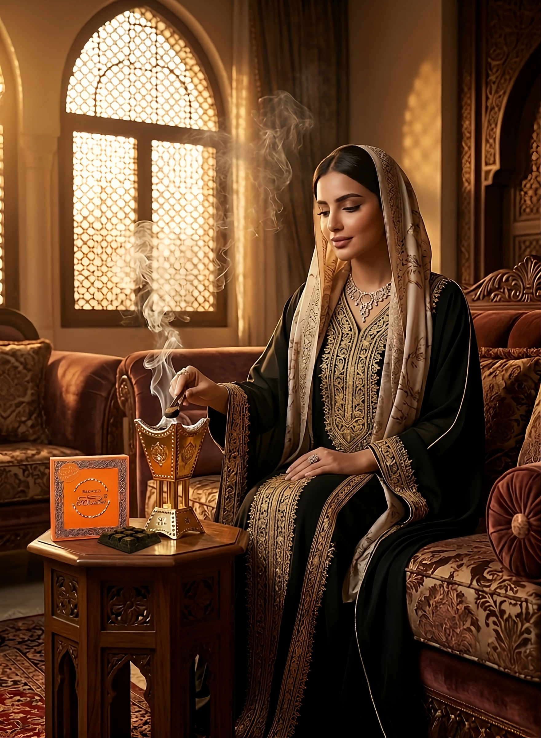 Luxurious and relaxing atmosphere created by Nabeel Bakhoor Arabian incense