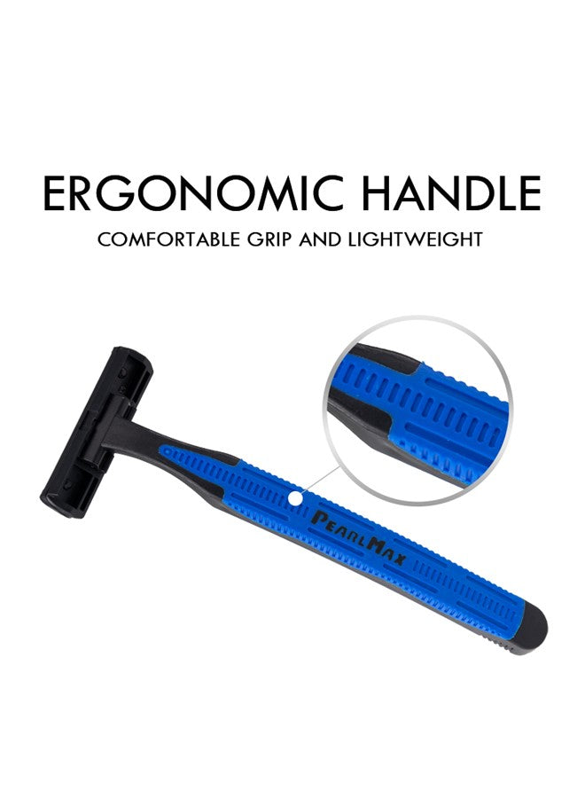 PearlMax Twin Blade Razors Smooth Shave with Aloe Vera Disposable Razors for Comfort and Precision Shaving 16 Pieces