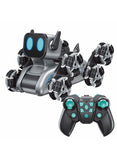 Remote Control Robot Dog Toy 8WD Gesture Sensing Stunt RC Car with Lights, Dual Remote, Music for Kids Age 6+