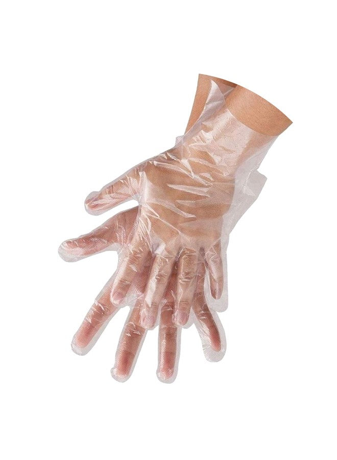 Gesalife Disposable Plastic Gloves Latex and Powder Free Polyethylene Hand Covers, Clear, 100 Pieces