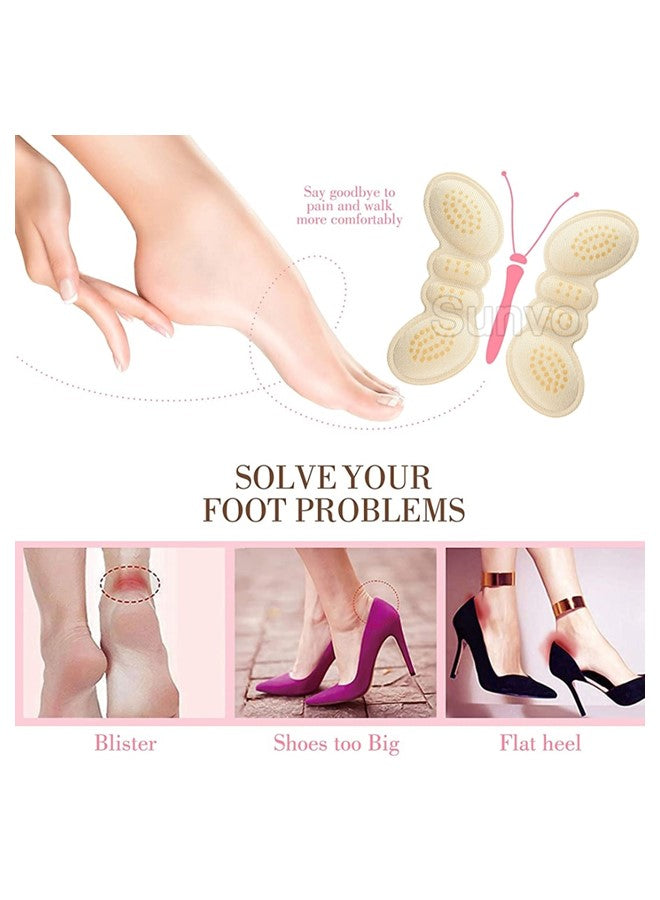 Women Insoles for Shoes High Heels Size Adjust Adhesive Heel Liner Protector Grips Pain Relief Butterfly Shape Foot Care Inserts