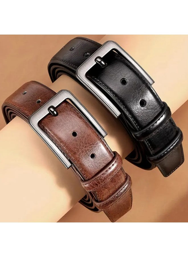 Premium Retro Leather Belt for Men Stylish Business Formal Buckle for Jeans and Everyday Wear