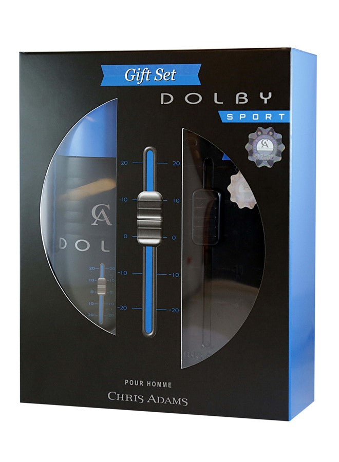 Chris Adams Dolby Sport Eau De Parfum for Men Gift Set 100ML EDP + 200ML Deodorant Long-Lasting Freshness, Dynamic Energy & Masculine Confidence