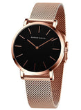 Hannah Martin Women’s Ultra-Thin Stainless Steel Mesh Watch Elegant, Waterproof & Timeless Analog Quartz Design