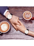 Hannah Martin Classic Leather Strap Waterproof Couple Watch Set – Elegant Analog Quartz Timepieces for Him & Her